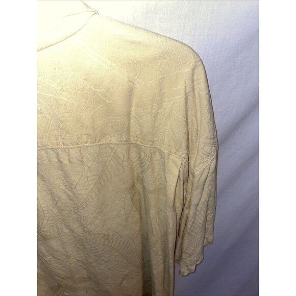 Tommy Bahama Men’s Hawaiian Shirt Size 2XL Yellow Floral Beach Island Cruise - Picture 10 of 12